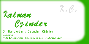 kalman czinder business card
